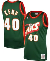 Men's Shawn Kemp Green Seattle Supersonics 1995-96 Hardwood Classics Swingman Jersey