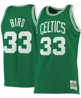 Men's Larry Bird Kelly Green Boston Celtics 1985-86 Hardwood Classics Swingman Jersey