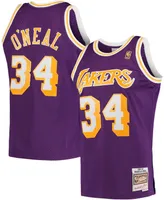 Men's Mitchell & Ness Shaquille O'Neal Purple Los Angeles Lakers Hardwood Classics Swingman Jersey