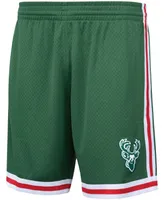 Men's Hunter Green Milwaukee Bucks Hardwood Classics Primary Logo Swingman Shorts