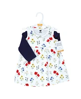 Hudson Baby Baby Girls Hudson Cotton Dress and Cardigan