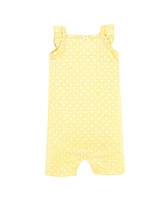 Hudson Baby Baby Girls Cotton Rompers, Daisy