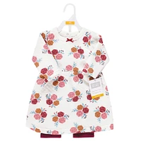 Hudson Baby Girls Quilted Cotton Dress and Leggings