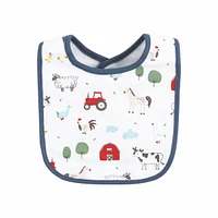 Hudson Baby Infant Boy Cotton Bibs, Buffalo Plaid Moose, One