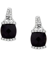 2-Pc. Set Onyx & Diamond (1/10 ct. tw.) Pendant Necklace & Matching Stud Earrings in Sterling Silver