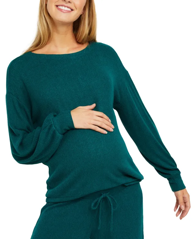 Motherhood Maternity Long Sleeve Side-Ruched T-Shirt