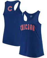 Women's Royal Chicago Cubs Swing For The Fences Racerback Tank Top