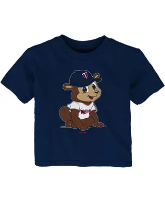 Infant Boys and Girls Navy Minnesota Twins Baby Mascot T-shirt