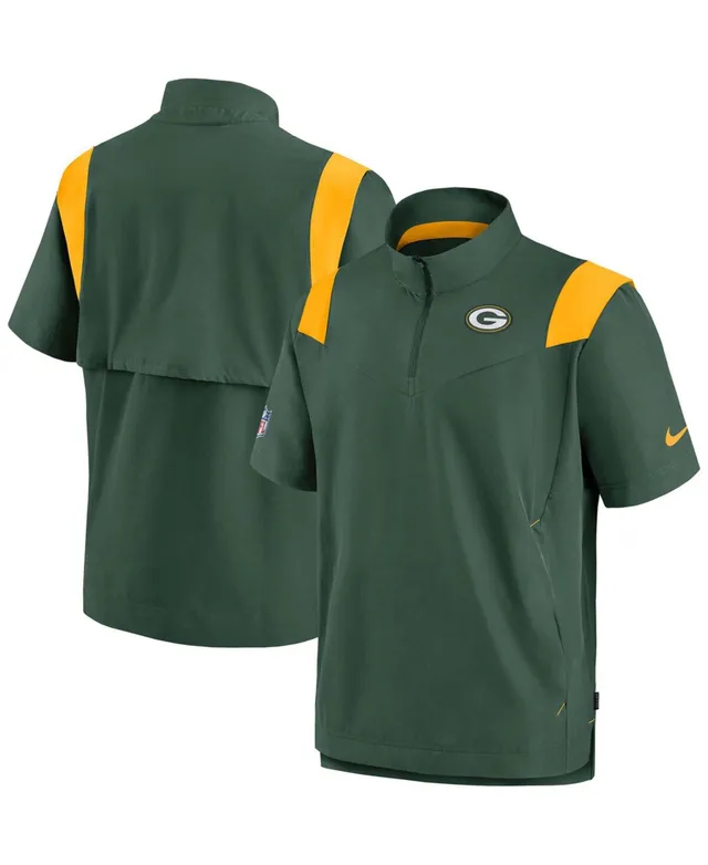 Nike Men's Green Bay Packers Sideline Coaches Short Sleeve Jacket - Green - S (Small)