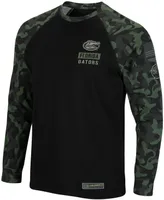 Men's Colosseum Black Florida Gators Oht Military-Inspired Appreciation Camo Raglan Long Sleeve T-shirt