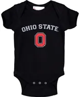 Infant Boys and Girls Black Ohio State Buckeyes Arch and Logo Bodysuit