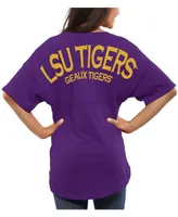 Women's Purple Lsu Tigers Oversized T-shirt