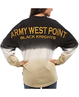 Women's Black Army Knights Ombre Long Sleeve Dip-Dyed