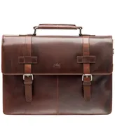 Men's Buffalo Collection Double Compartment 15.6" Laptop and Tablet Briefcase