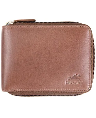 Men's Bellagio Collection Zippered Bifold Wallet with Removable Pass Case