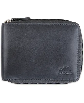 Men's Bellagio Collection Zippered Bifold Wallet with Removable Pass Case