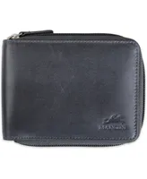 Men's Bellagio Collection Zippered Bifold Wallet with Removable Pass Case