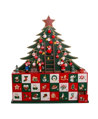 Kurt Adler 13.5" Battery-Operated Led Christmas Tree Advent Calendar