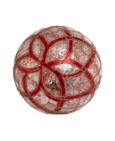 Kurt Adler 80 Mm Plaid Glass Ball Ornaments 6 Piece Set