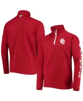 Columbia Oklahoma Sooners Terminal Tackle Fleece Raglan Omni-Shade Quarter-Zip Jacket