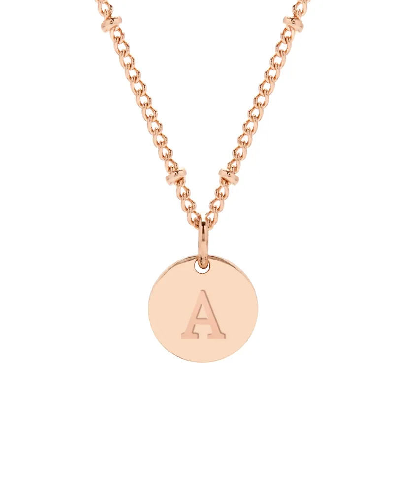 Women's Madeline Initial Pendant Necklace - Rose Gold-tone