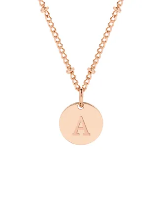 Women's Madeline Initial Pendant Necklace - Rose Gold-tone