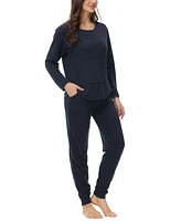 Plus Kangaroo Long Sleeve Top with Jogger Set