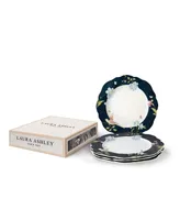 Laura Ashley Heritage Collectables Midnight Uni Irregular Plates in Gift Box, Set of 4