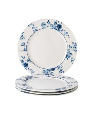 Laura Ashley Blueprint Collectables China Rose Plates in Gift Box, Set of 4
