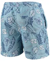 Men's Carolina Blue North Tar Heels Vintage-Like Floral Swim Trunks