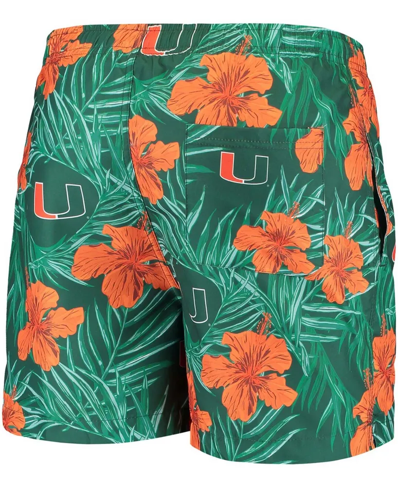 Men's Green Miami Hurricanes Swimming Trunks