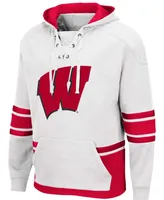 Men's White Wisconsin Badgers Hockey 3.0 Pullover Hoodie