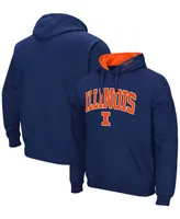 Men's Navy Illinois Fighting Illini Arch Logo 3.0 Pullover Hoodie