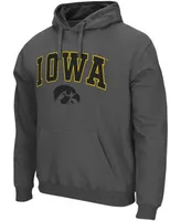 Men's Charcoal Iowa Hawkeyes Arch Logo 3.0 Pullover Hoodie