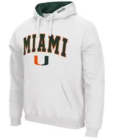 Men's White Miami Hurricanes Arch Logo 3.0 Pullover Hoodie