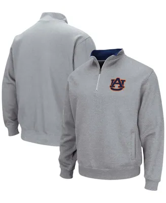 Men's Heathered Gray Auburn Tigers Tortugas Team Logo Quarter-Zip Jacket