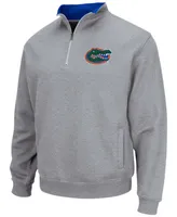 Men's Heathered Gray Florida Gators Tortugas Team Logo Quarter-Zip Jacket