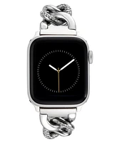 Anne Klein Women's Silver-Tone Alloy Metal with Crystals Link Bracelet designed for Apple Watch 42mm (Series 10) & 38/40/41mm