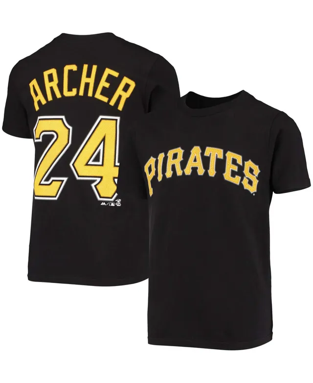 Youth Pittsburgh Pirates Jameson Taillon Majestic Black Name & Number Team  T-Shirt