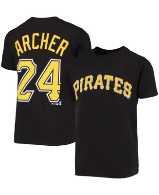 Majestic Big Boys and Girls Pittsburgh Pirates Name and Number Team T-shirt - Chris Archer