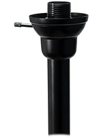 Lalia Home Torchiere Floor Lamp with 2 Reading Lights and Scalloped Glass Shades