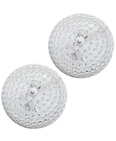 Lalia Home Crystal Glam 2 Light Ceiling Flush Mount, Pack of