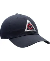 Men's Navy Colorado Avalanche Clean Up Alternate Logo Adjustable Hat