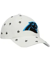 Women's White Carolina Panthers Team Confetti Clean Up Adjustable Hat