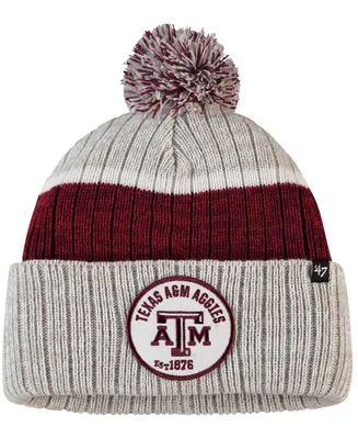Men's Gray Texas A M Aggies Holcomb Cuffed Knit Hat with Pom