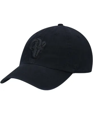 Men's Black Los Angeles Rams Team Tonal Clean Up Adjustable Hat