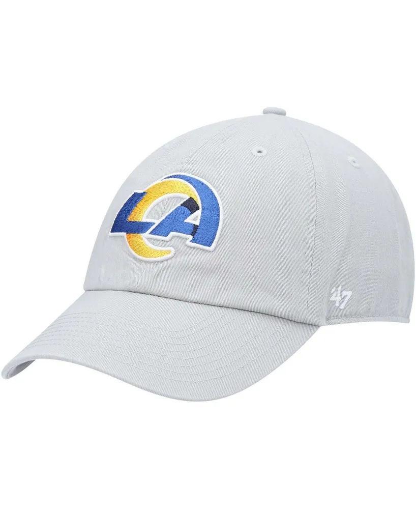 Men's Gray Los Angeles Rams Clean Up Adjustable Hat