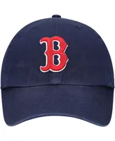 Boys Navy Boston Red Sox Team Logo Clean Up Adjustable Hat