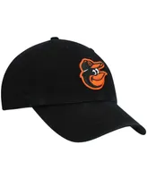 Boys Black Baltimore Orioles Team Logo Clean Up Adjustable Hat