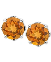 Rhodolite Garnet Stud Earrings (1-1/5 ct. t.w.) Sterling Silver (Also Opal, Citrine, White Topaz, Peridot, Aquamarine, and Amethyst)